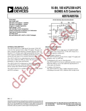 AD976ARS datasheet  